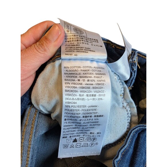 LEVI'S 721 RED TAB ZIPPER FLY WOMENS HIGH RISE SKINNY JEANS SIZE 26 (Actual 23) - Picture 6 of 8